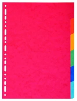 Exacompta Bright A4 Dividers 220gsm 6 part