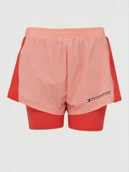 Tommy Hilfiger 2-in-1 Woven Shorts - Coral , Coral Size M Women