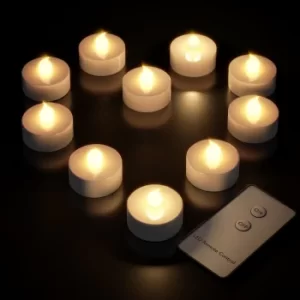 LED Tea Lights 10Pcs Warm White Flickering