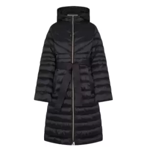 Michael Kors Long Fitted Puffa Jacket Womens - Black