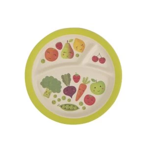 Sass & Belle Happy Fruit & Veg Bamboo Kid's Plate