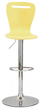 GFW Long Island Pair of Bentwood Bar Stool - Yellow