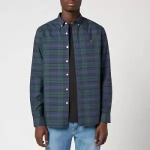 Farah Mens Brewer Check Shirt - Woodland Pine - M