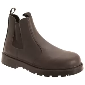 Grafters Mens Grinder Safety Twin Gusset Leather Dealer Boots (11 UK) (Brown)