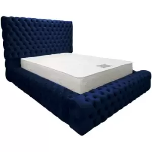 Envisage Trade - Sultan Upholstered Beds - Plush Velvet, Small Double Size Frame, Blue - Blue