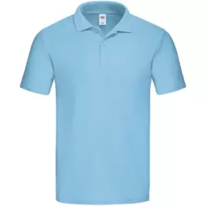 Fruit of the Loom Mens Original Pique Polo Shirt (XL) (Sky Blue)