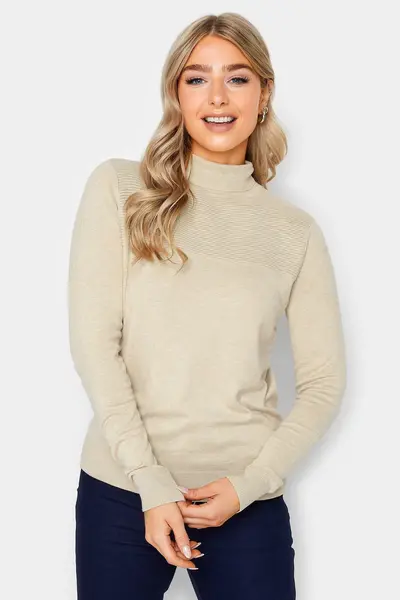 M&Co Roll Neck Jumper Light Beige