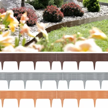 Garden Border Edging 3.9m 7.8m Pathway Lawn Plant Flower Bed Colour Choice braun / 15,60m (de)