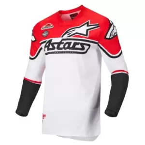 Alpinestars Racer Flagship Jersey White Red Fluo Black XL