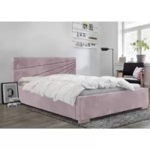 Envisage Trade - Fenna Upholstered Beds - Plush Velvet, Super King Size Frame, Pink - Pink