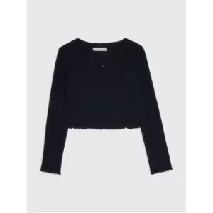 Tommy Hilfiger Essential Rib Top L/S - Blue