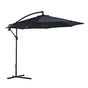 Outsunny Patio Umbrella 01-0217 Metal, Polyester Black