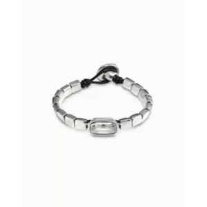 Anaconda White Metal Faceted Crystal Bracelet