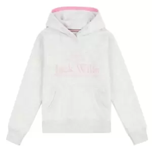 Jack Wills Kids Girls Logo Script Hoodie - Beige