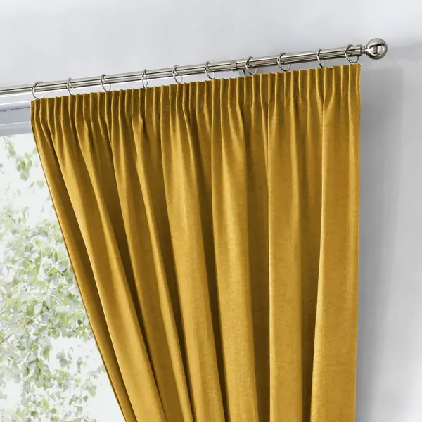 Fusion Fusion Dijon Blackout Thermal Lined Curtains - Ochre