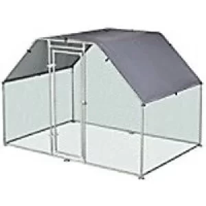 PawHut Galvanized Chicken Cage D51-115 1950 x 2800 x 1900 mm Silver