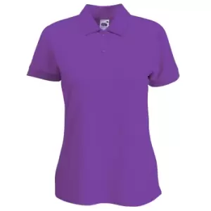 Fruit Of The Loom Womens Lady-Fit 65/35 Short Sleeve Polo Shirt (L) (Purple)