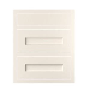 Cooke Lewis Carisbrooke Ivory Framed Drawer front W600mm Set of 3