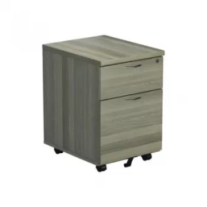 Jemini Grey Oak 2 Drawer Mobile Pedestal Dimensions W404 x D500 x