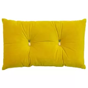 Pineapple Velvet Cushion Yellow