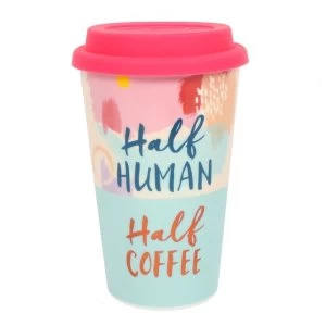 Half Human, Half Coffee Travel Mug