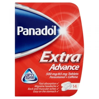 Panadol Extra Advance Paracetamol + Caffeine Tablets 500mg/65mg 14 pack