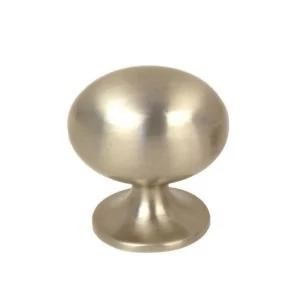 BQ Satin Nickel effect Oval Internal Knob Cabinet knob D24.5 mm