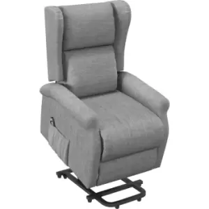 HOMCOM Power Lift Chair for the Elderly Fabric Recliner Armchair w/ Remote Grey - Grey