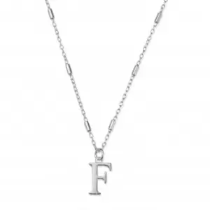 Iconic Initial F Silver Necklace SNCC4040F