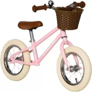 HOMCOM Kids Balance Bike No Pedal Bicycle for 3-6 Years w/Adjustable Handle Pink