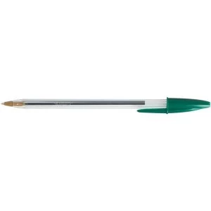 Bic Cristal Medium Ballpoint Pen Green - Pack of 50 Pens