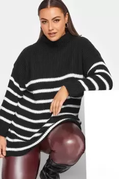 Stripe High Neck Jumper