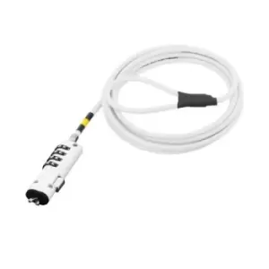 Mobilis 001332. Product colour: White Best uses: Notebook Lock type: Key. Cable length: 1.8 m Cable diameter: 4mm Weight: 138 g. Quantity per pack: