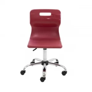 TC Office Titan Swivel Senior Chair with Castors 435-525mm, Burgundy