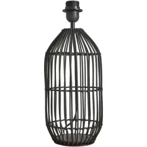 Minisun - Large Natural Rattan Table Lamp Base - Black