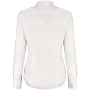 Kustom Kit Womens/Ladies Long Sleeve Tailored Stretch Oxford Shirt (6 UK) (White)