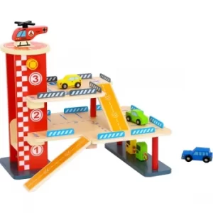 Wooden Parking Structure Playset