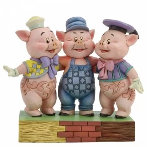 Squealing Siblings (The Three Little Pigs) Disney Traditions Figurine