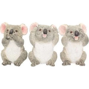 Three Wise Koalas Figurines