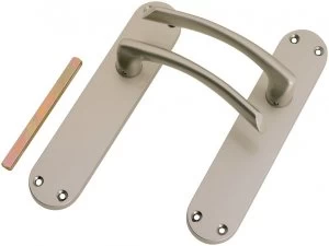 Wickes Dante Latch Door Handle - Satin Nickel 1 Pair