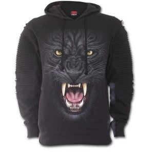 Triball Panther Premuim Biker Fashion Mens Small Hoodie - Black