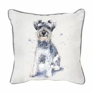 Crossland Grove Schnauzer Watercolour Cushion 450x450mm