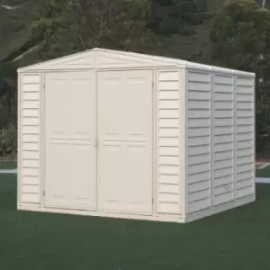 8' x 8' Saffron Plastic Vinyl Apex Shed (Includes Foundation Kit and Skylight) (2.39m x 2.39m)