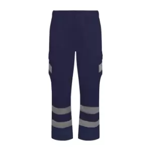 PRO RTX High Visibility Mens Cargo Trousers (3XL R) (Navy)