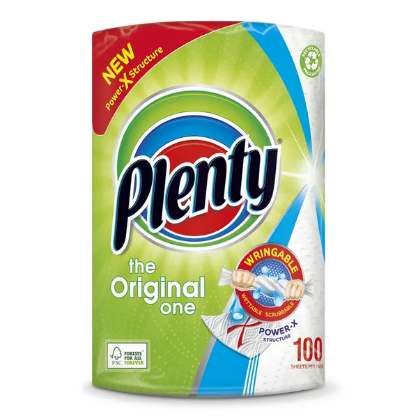 Plenty White Kitchen Roll, 100 sheets