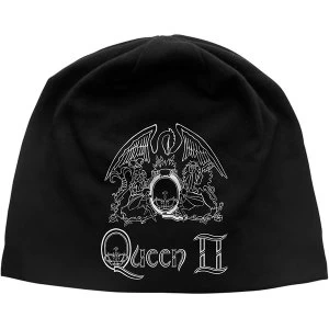 Queen - Queen II Crest Unisex Beanie Hat - Black