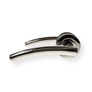 LocksOnline Curve Lever Door Handle on Round Rosette