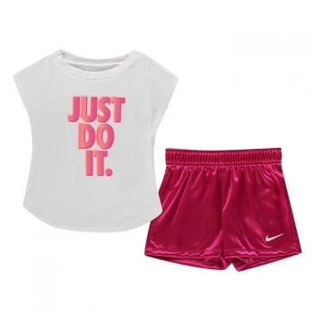 Nike T-Shirt and Shorts Set - Pink/White