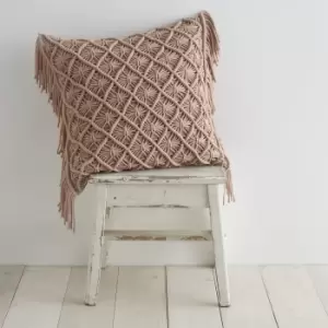 Macrame Diamond 43x43cm Cushion