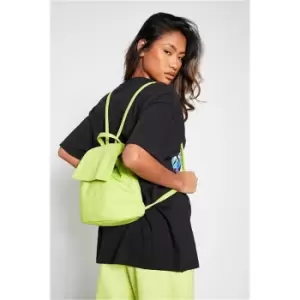 I Saw It First Lime Green Canvas Backpack - Green